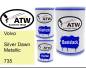 Preview: Volvo, Silver Dawn Metallic, 735: 500ml Lackdose + 500ml Klarlack + 250ml Härter - Set, von ATW Autoteile West.